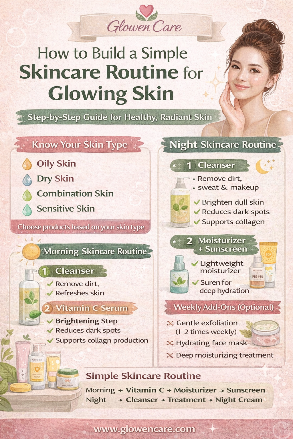simple skincare routine for glowing skin